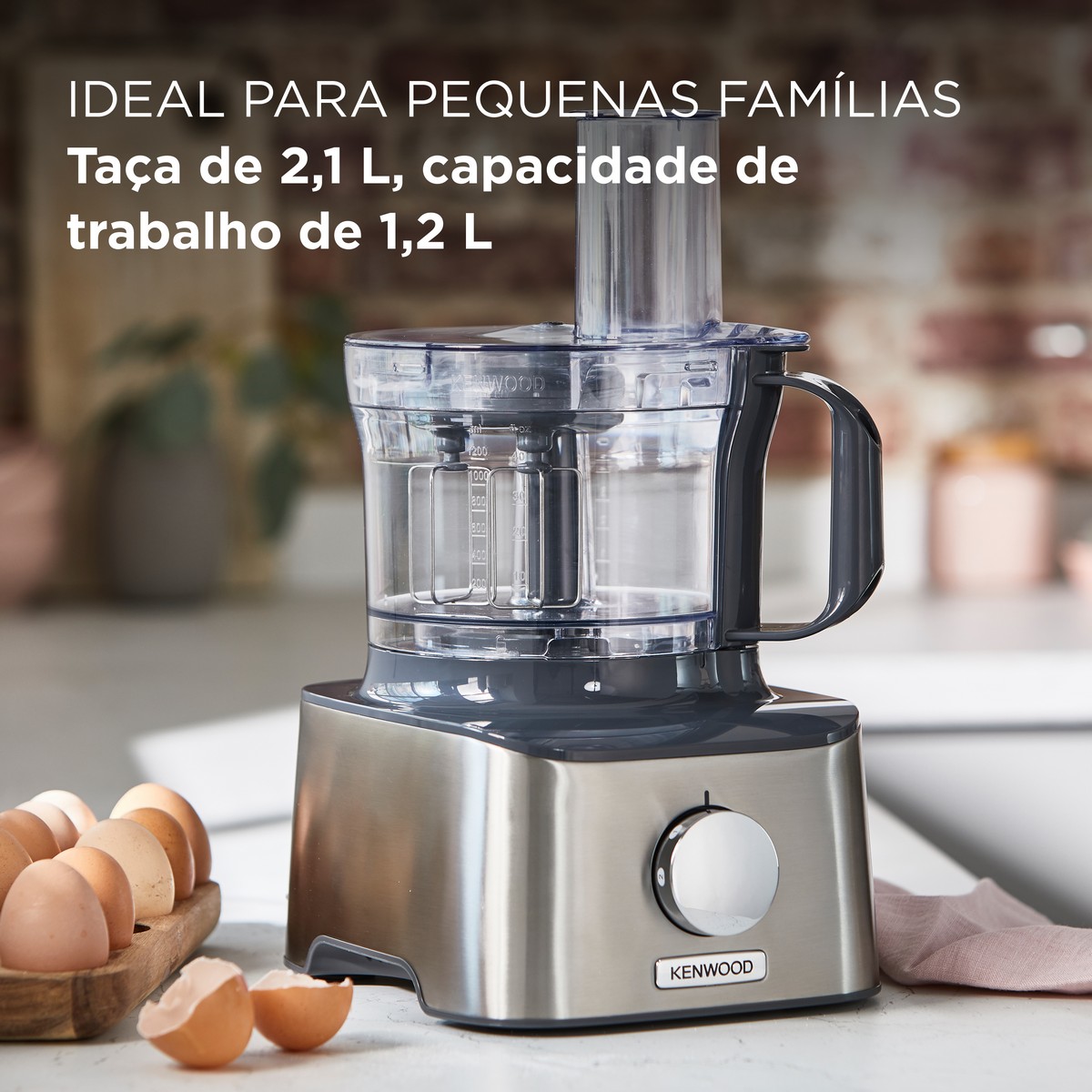 Processador de Alimentos Kenwood FDM301SS MultiPro Compact +, de 800W e Capacidade de 2,1 Litros - Aço Inox Aço inoxidável-4