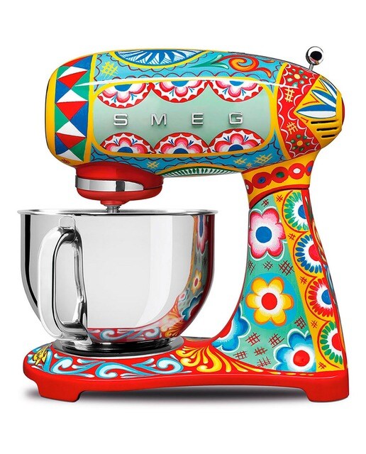 Batedeira com Taça Smeg Anni 50 Sicily is My Love SMF03DG de 800 W e Capacidade de 4,8 Litros Multicolor-1