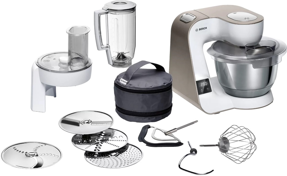 Imagem 0 de Batedeira com Taça Bosch Mum5XW20 de 1000 W Capacidade 3,9 Litros -  Branco e Champagne