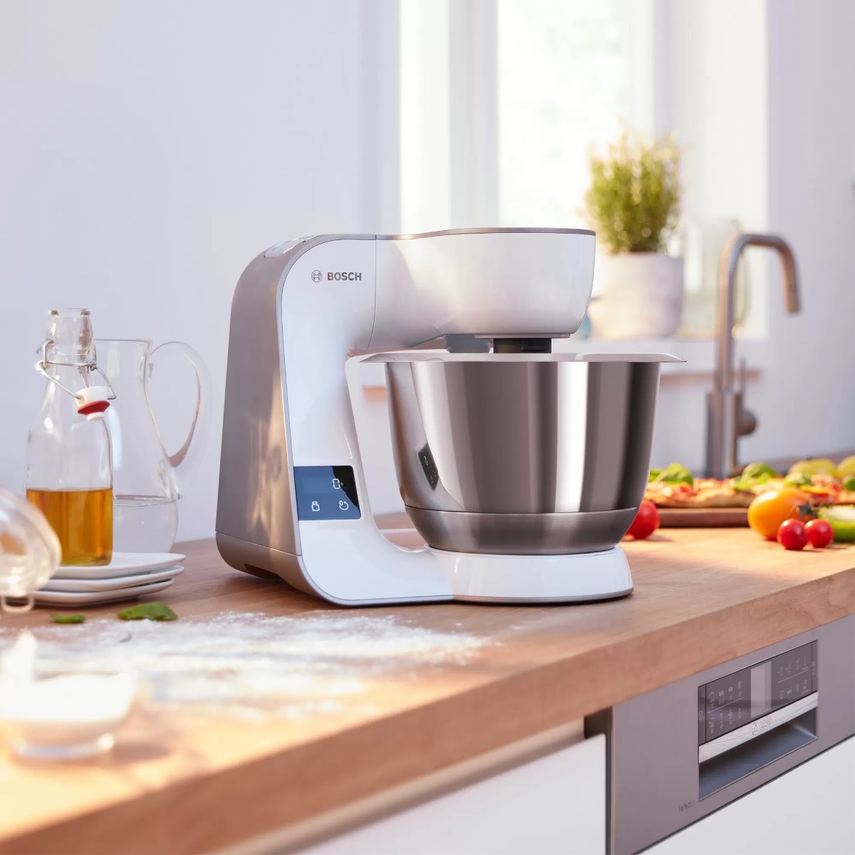 Batedeira com Taça Bosch Mum5XW20 de 1000 W Capacidade 3,9 Litros -  Branco e Champagne Branco / Champagne-5