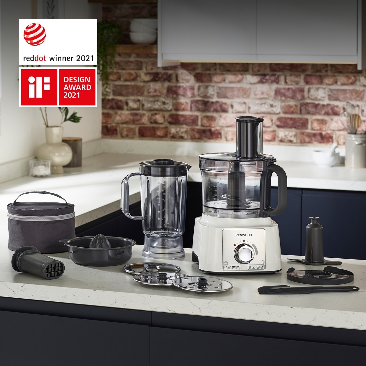 Processador de Alimentos Kenwood MultiPro Express FDP65.640WH com 2 Velocidades de 1000 W e Capacidade de 3 L - Branco Branco-8