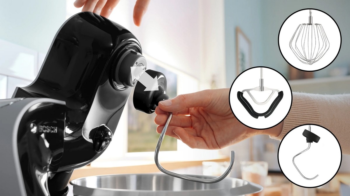 Batedeira com Taça Bosch Serie 4 MUM5XC4E CreationLine com Balança de 1000 W e de 3,9 Litros - Preto Preto-5