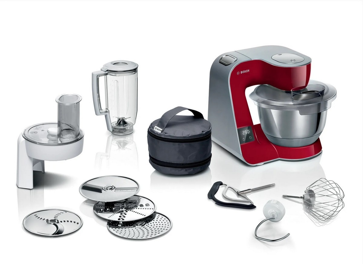 Batedeira com Taça Bosch Serie 4 MUM5X720 CreationLine com Balança de 1000 W e de 3,9 Litros - Vermelho e Inox Vermelho-1