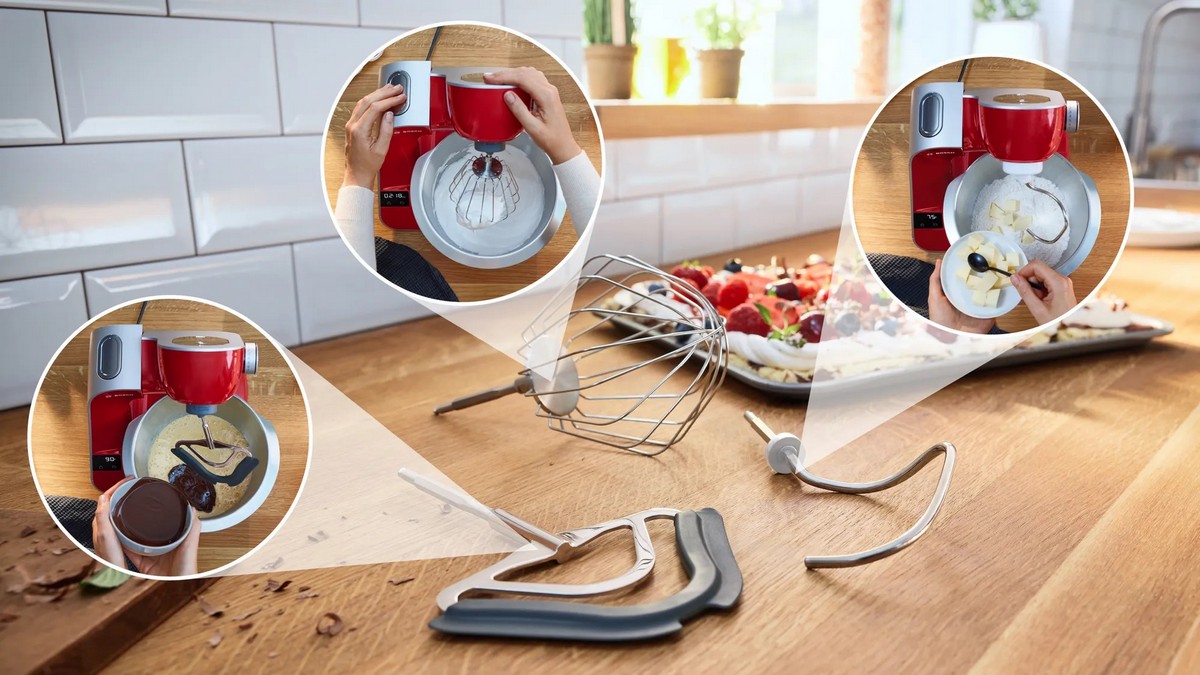 Batedeira com Taça Bosch Serie 4 MUM5X720 CreationLine com Balança de 1000 W e de 3,9 Litros - Vermelho e Inox Vermelho-6
