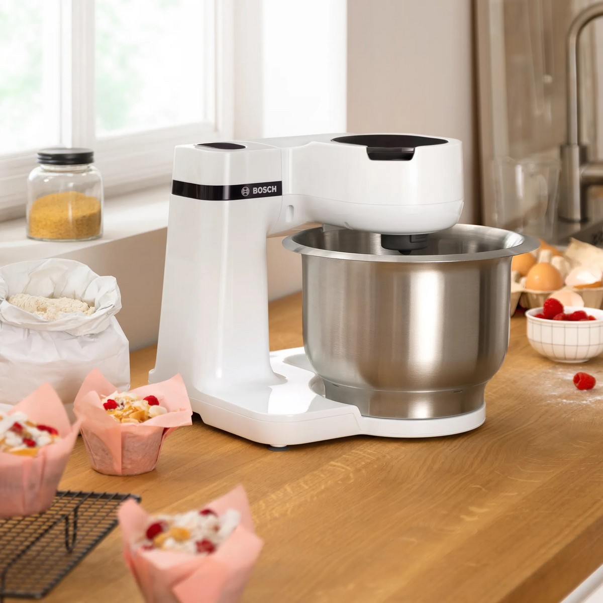 Batedeira com Taça Bosch Serie 2 MUMS2EW00 de 700 W e de 3,8 Litros - Branco Branco-2