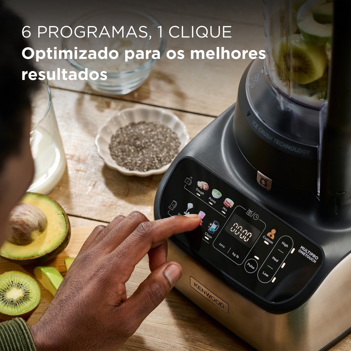 Processador de Alimentos Kenwood MultiPro OneTouch FDM73.480SS de 1000W e Capacidade de 3 Litros 2