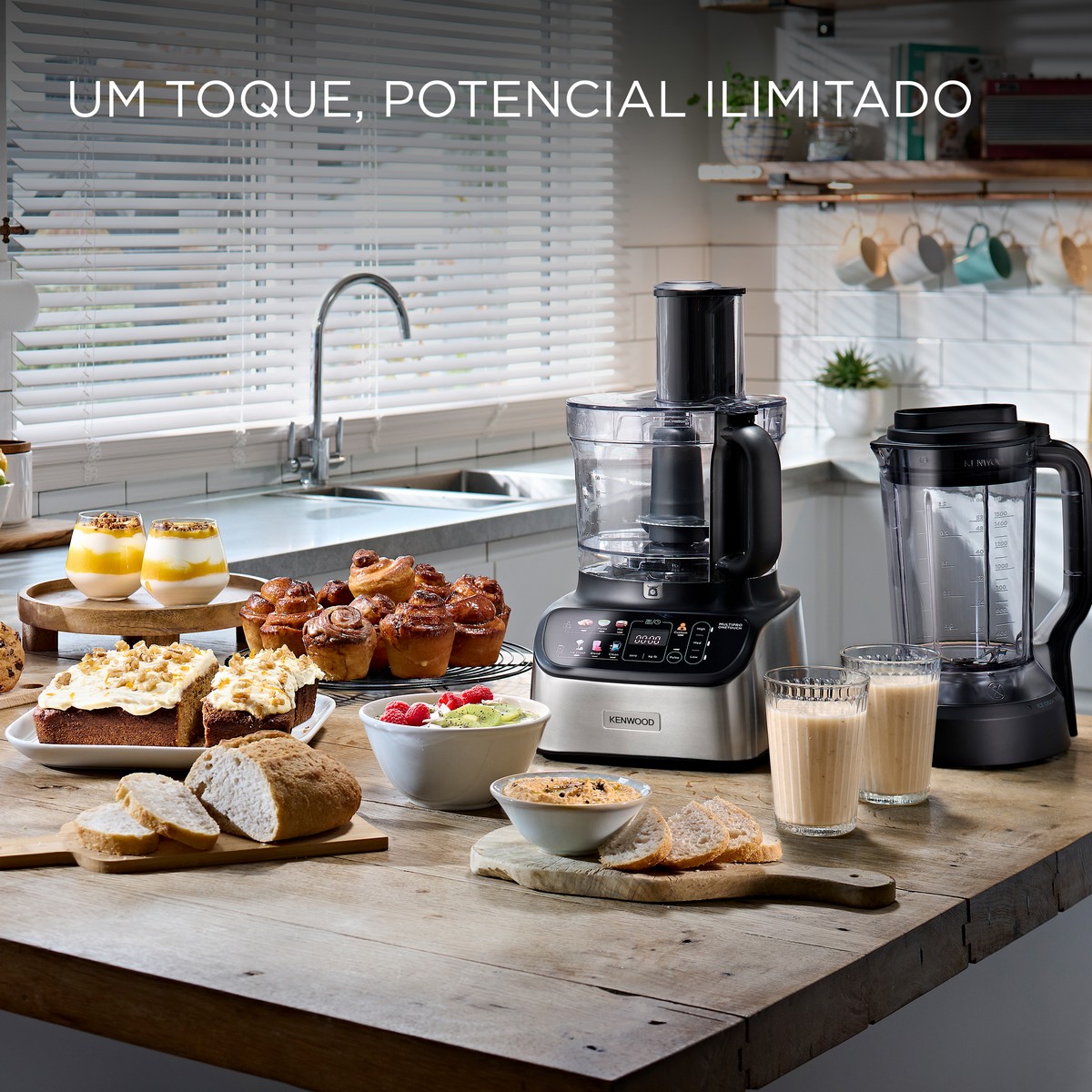 Processador de Alimentos Kenwood MultiPro OneTouch FDM73.480SS de 1000W e Capacidade de 3 Litros 8