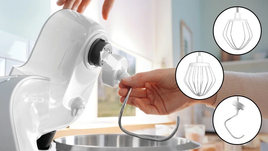 Batedeira com Taça Bosch Serie 4 MUM58200 Mum 5 de 1000 W e de 3,9 Litros - Branco Branco / Cinzento-4