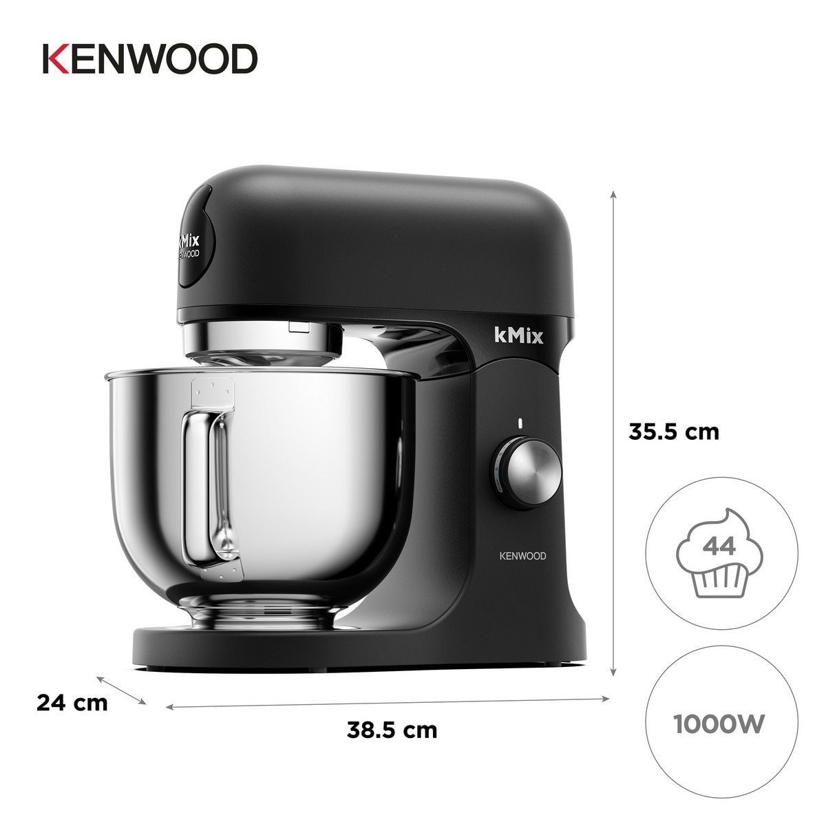 Robot de Cozinha Kenwood KMIX KMX751ABK de 1000 W e 6 Velocidades - Preto Mate Preto mate-6