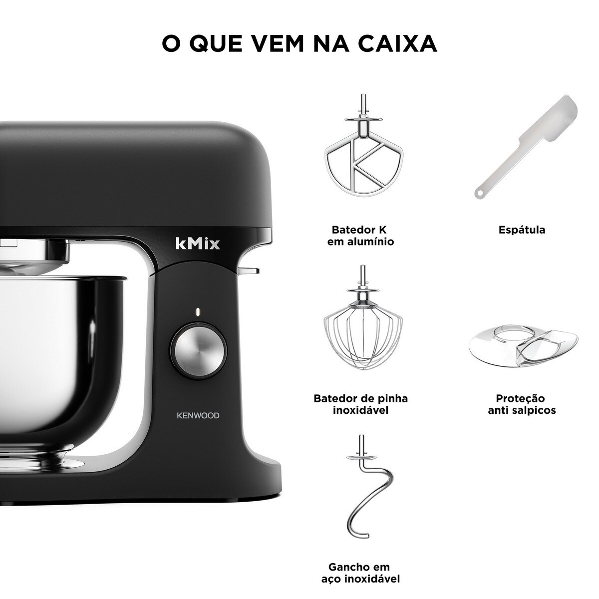 Robot de Cozinha Kenwood KMIX KMX751ABK de 1000 W e 6 Velocidades - Preto Mate Preto mate-8