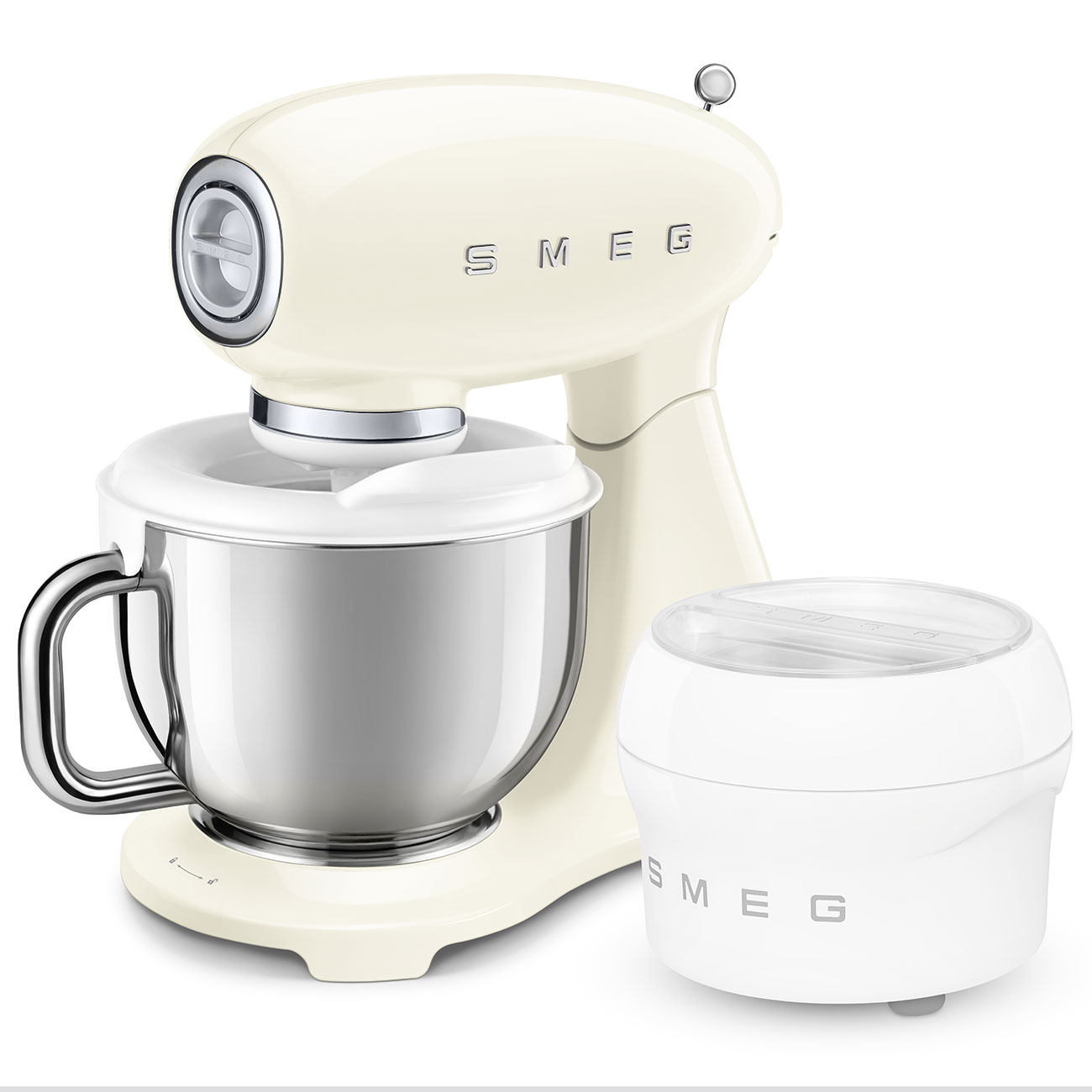 Batedeira com Taça Smeg Anni 50 de 1000 W e Capacidade de 4,8 Litros Creme-10