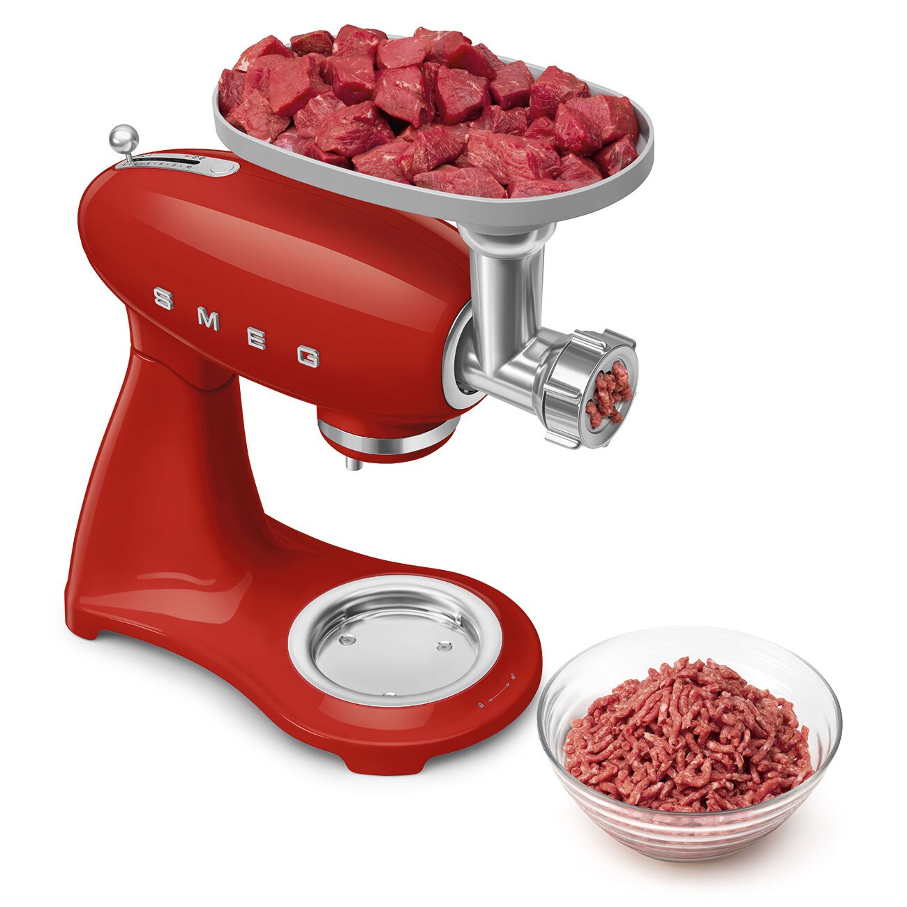 Batedeira com Taça Smeg Anni 50 de 1000 W e Capacidade de 4,8 Litros Vermelho-9