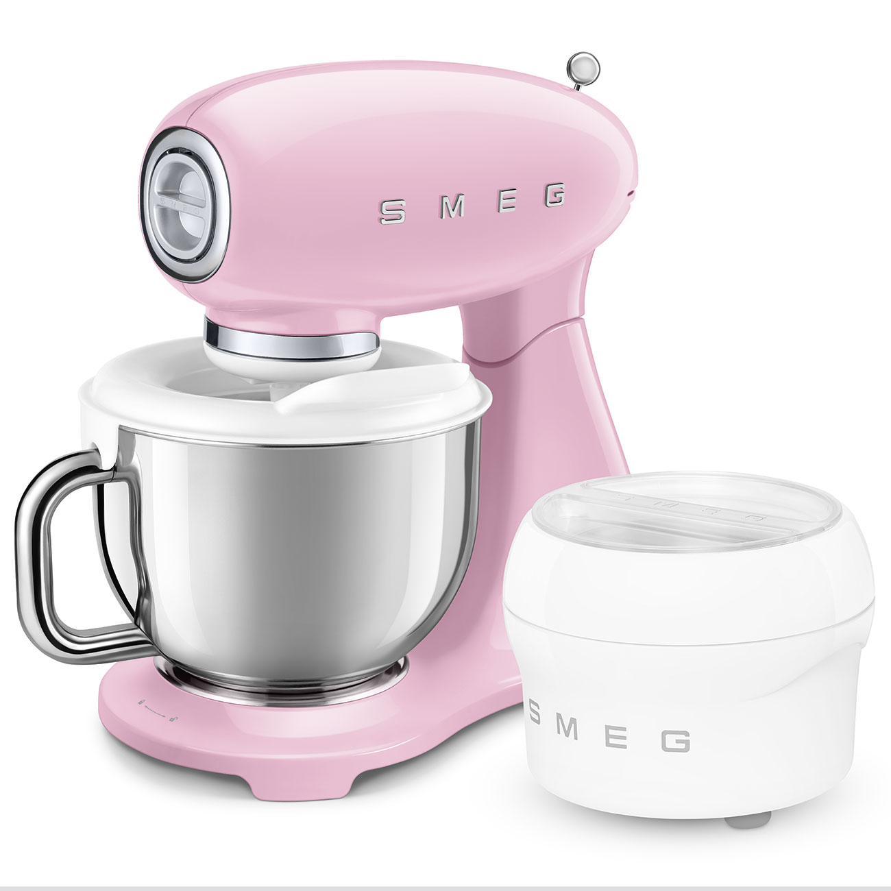 Batedeira com Taça Smeg Anni 50 de 1000 W e Capacidade de 4,8 Litros Rosa-10