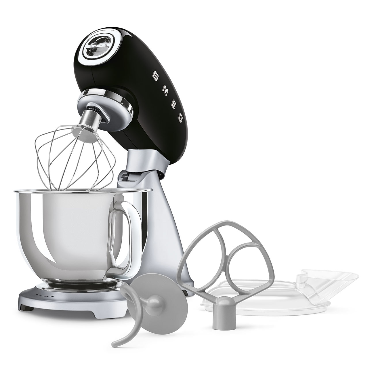 Batedeira com Taça Smeg Anni 50 de 800 W e Capacidade de 4,8 Litros Preto-7