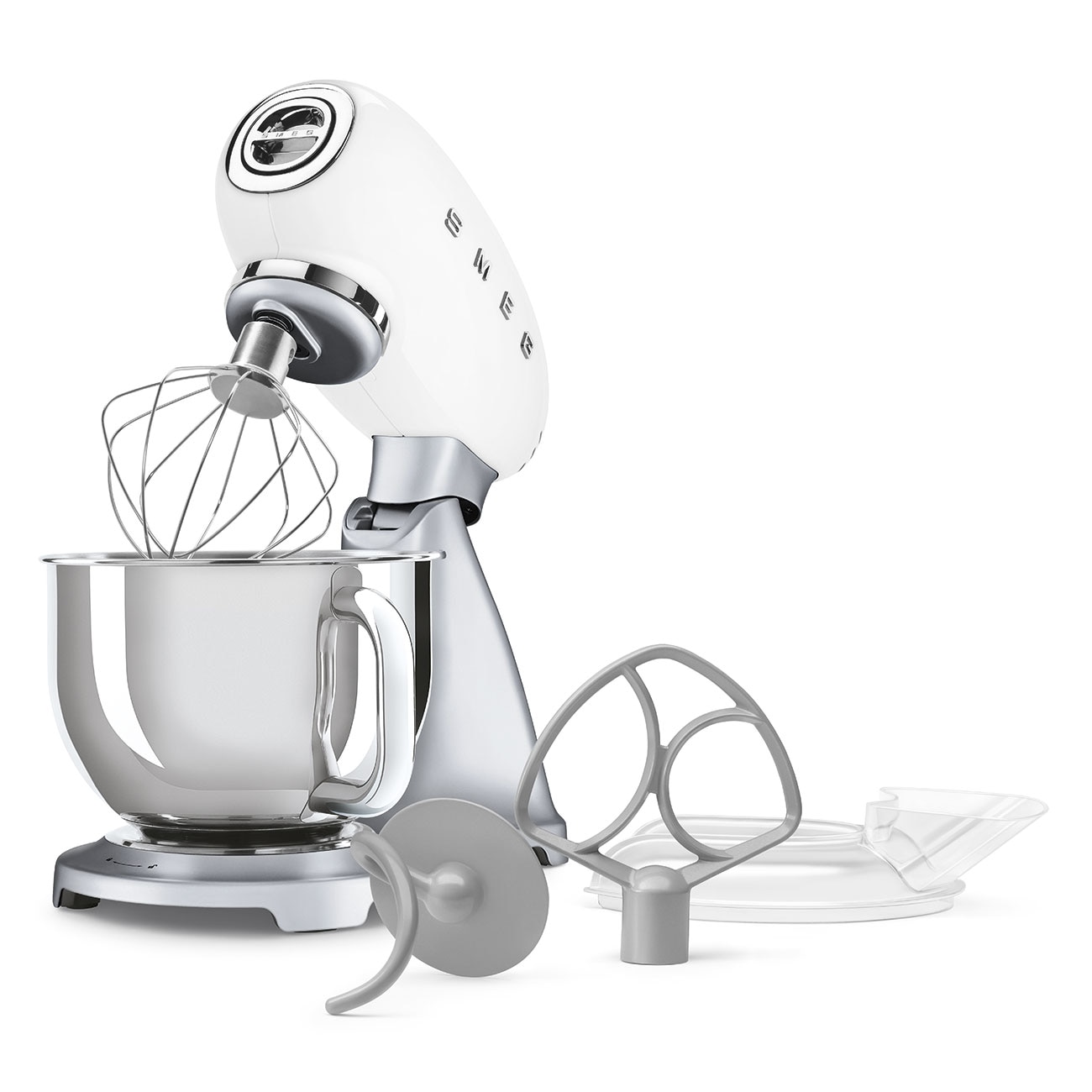 Batedeira com Taça Smeg Anni 50 de 800 W e Capacidade de 4,8 Litros Branco-7