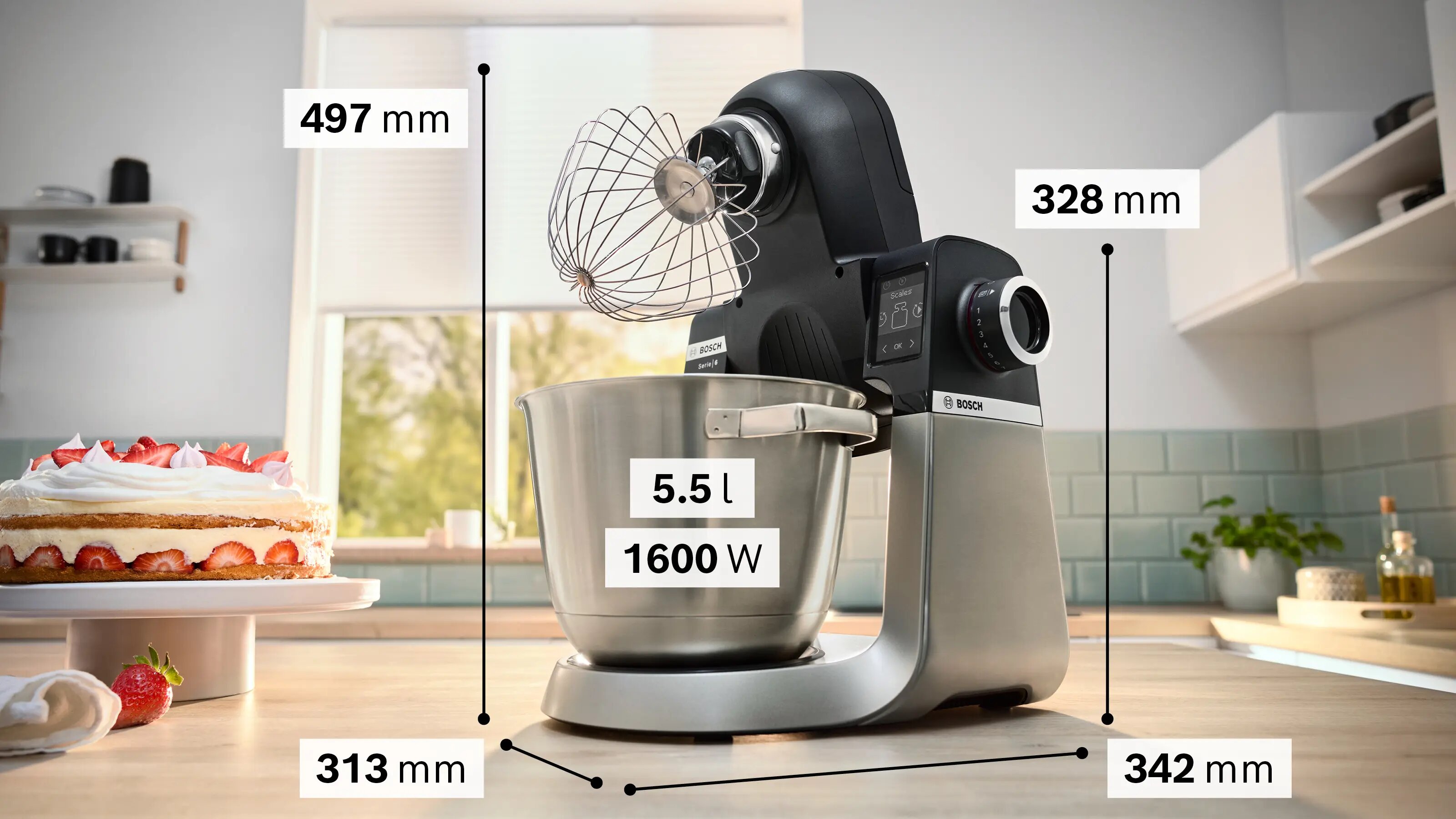 Robot de Cozinha Bosch Serie 6 MUMS6ZS17 com Balança, de 1600 W - Preto Mate e Aço Inoxidável Preto / Aço Inox-2