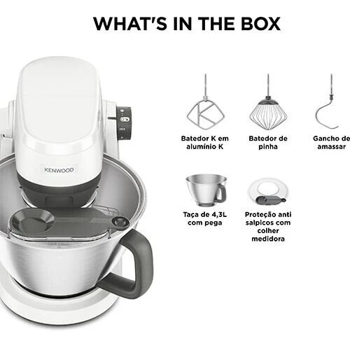 Robot de Cozinha Kenwood MultiTasker KHC30.000WH de 1000W - Branco Branco-3