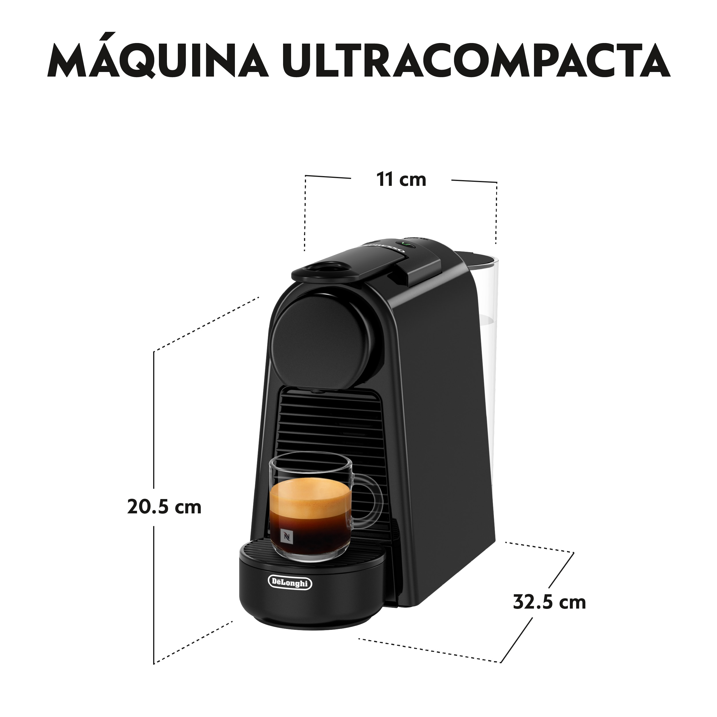 Máquina de Café De'Longhi Nespresso Essenza Mini EN85B para Cápsulas - Preto Preto-5