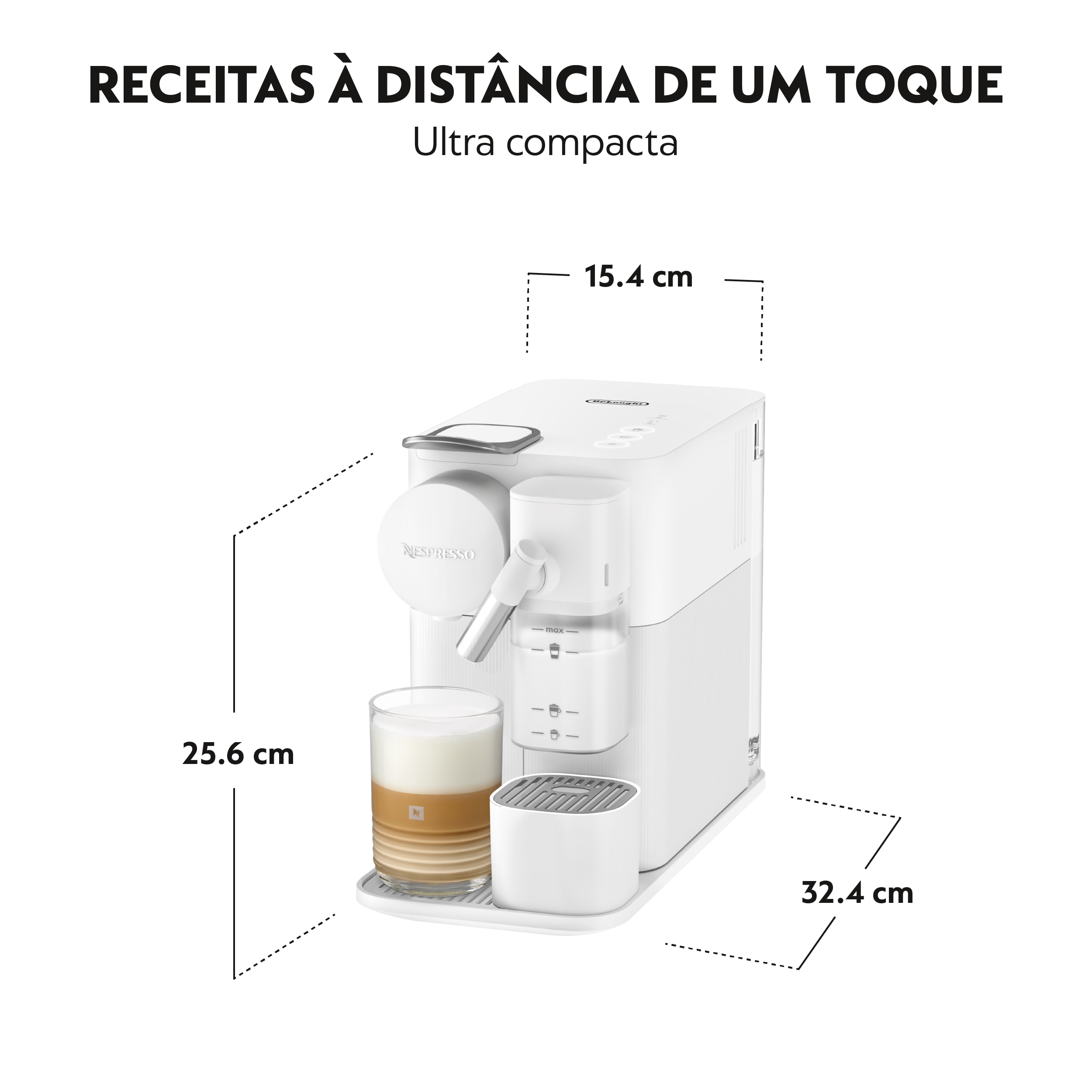 Máquina de Café De'Longhi Nespresso Lattissima One EN510 para Cápsulas Branco-5