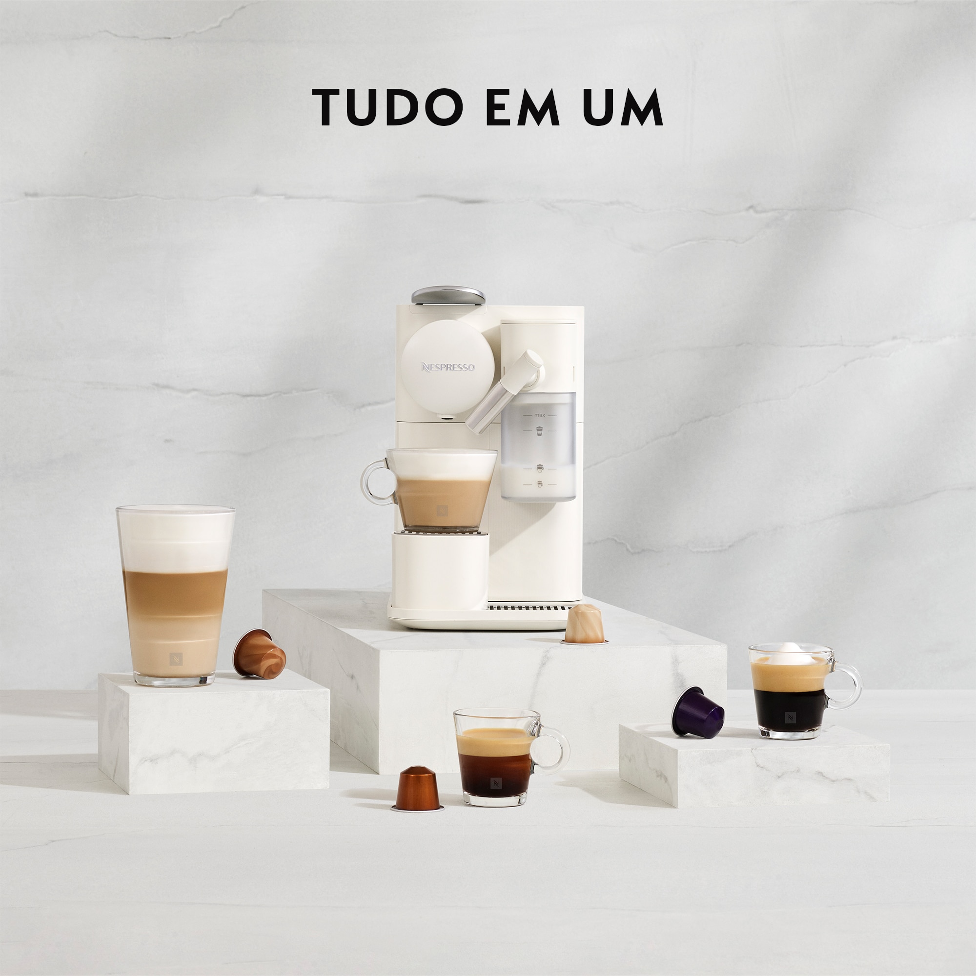 Máquina de Café De'Longhi Nespresso Lattissima One EN510 para Cápsulas Preto-6