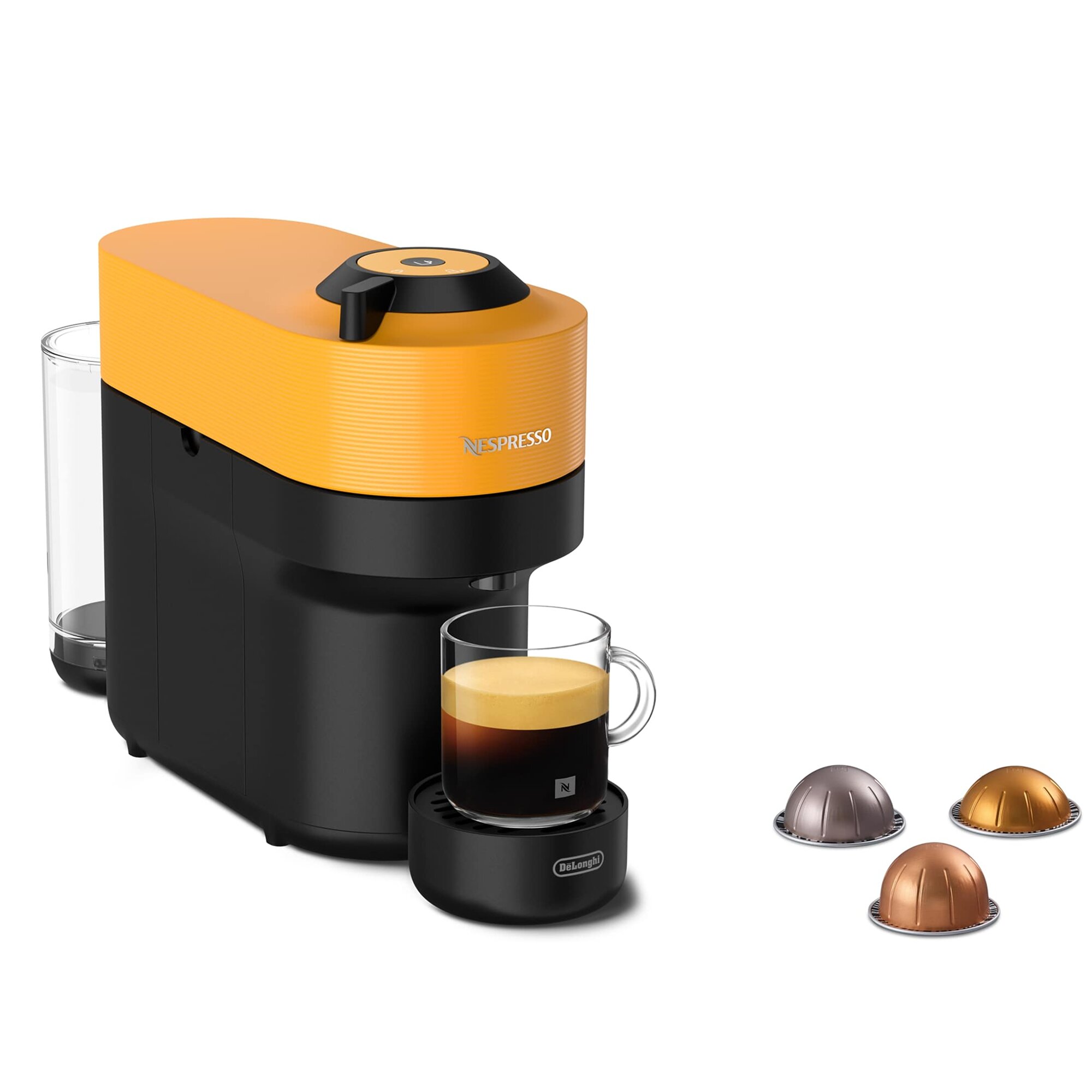 Máquina de Café De'Longhi Nespresso Vertuo Pop ENV90.B para Cápsulas Nespresso Vertuo Amarelo-1