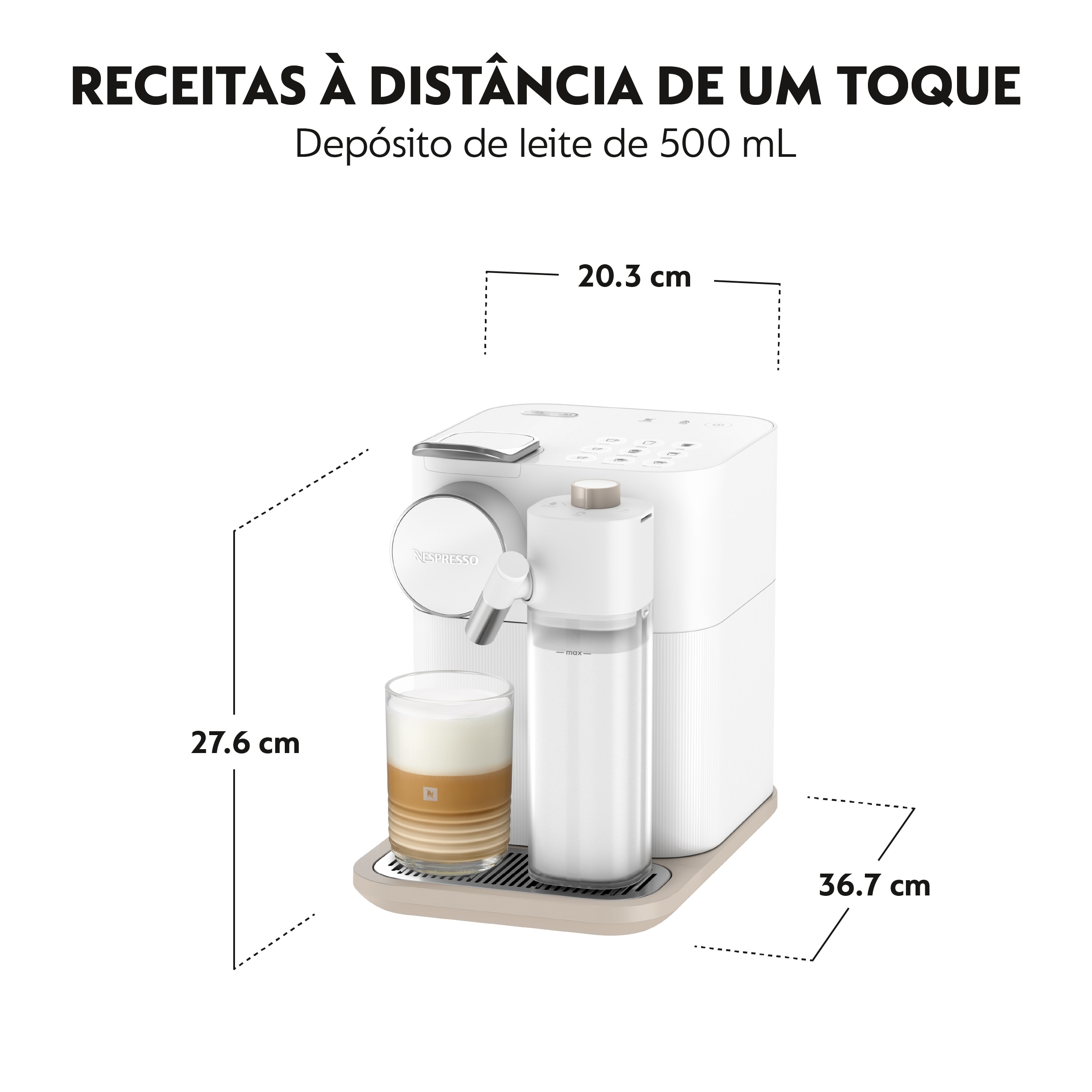 Máquina de Café De'Longhi EN640.W Nespresso Gran Lattissima de 1400 W - Branco Branco-5