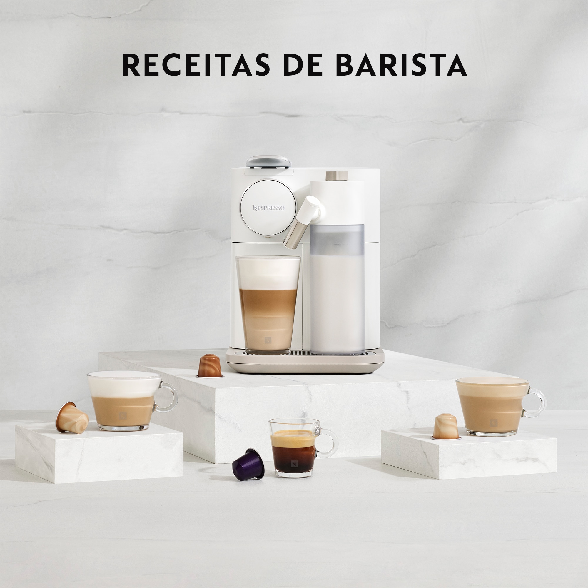 Máquina de Café De'Longhi EN640.W Nespresso Gran Lattissima de 1400 W - Branco Branco-6