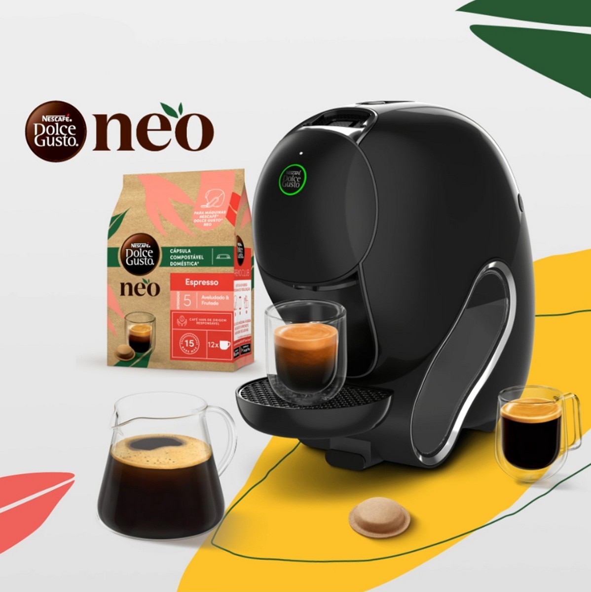 Máquina de Café Nescafé Dolce Gusto NEO Krups KP830810 Tecnologia SmartBrew?, Cápsulas em Papel - Preto Preto-4