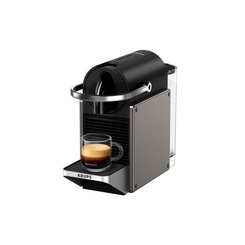 Máquina de Café Nespresso Krups XN306TP3 Pixie para Cápsulas - Titanium Titânio-2