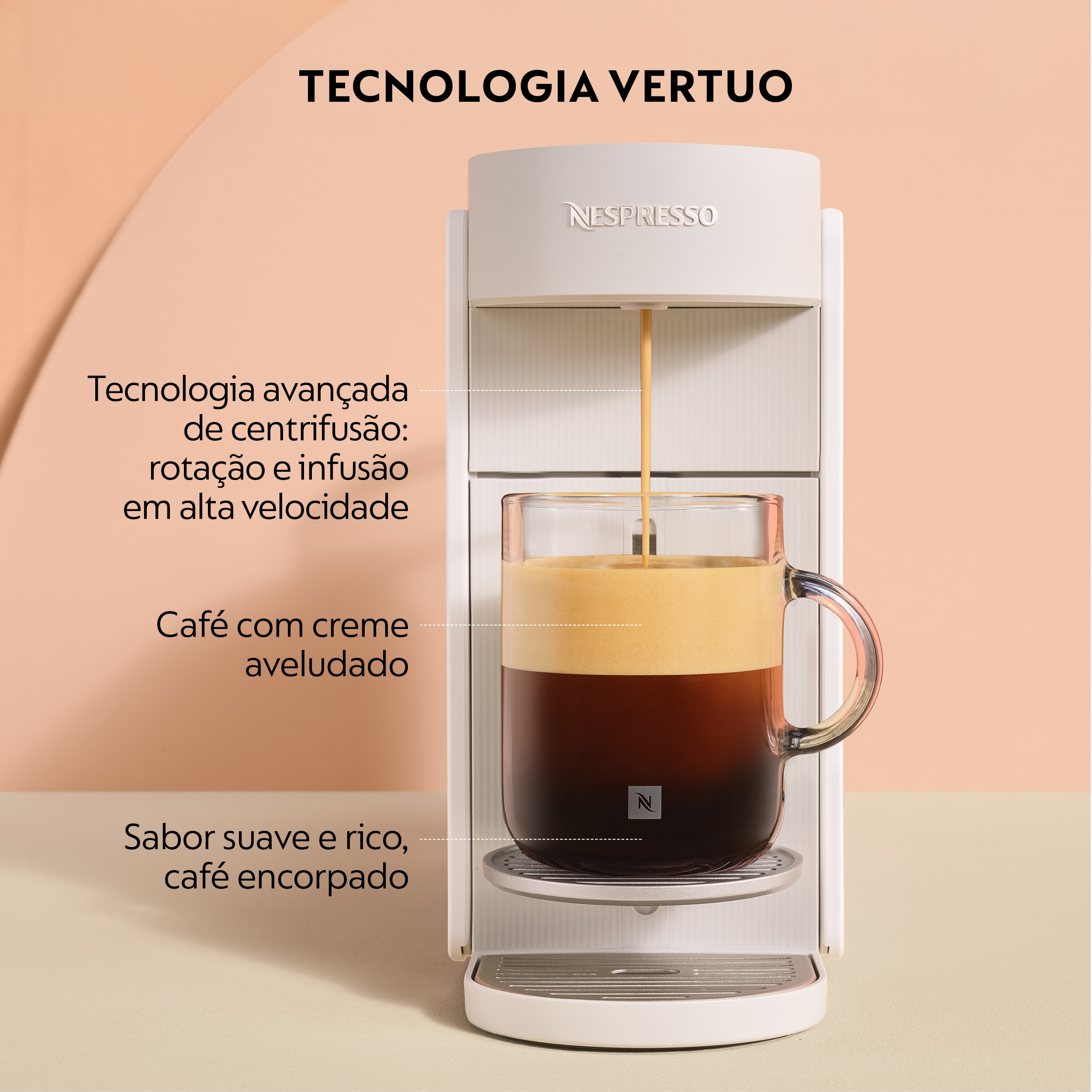 Máquina de Café De'Longhi Nespresso Vertuo Up ENV200.W para Cápsulas - Branco Branco-3