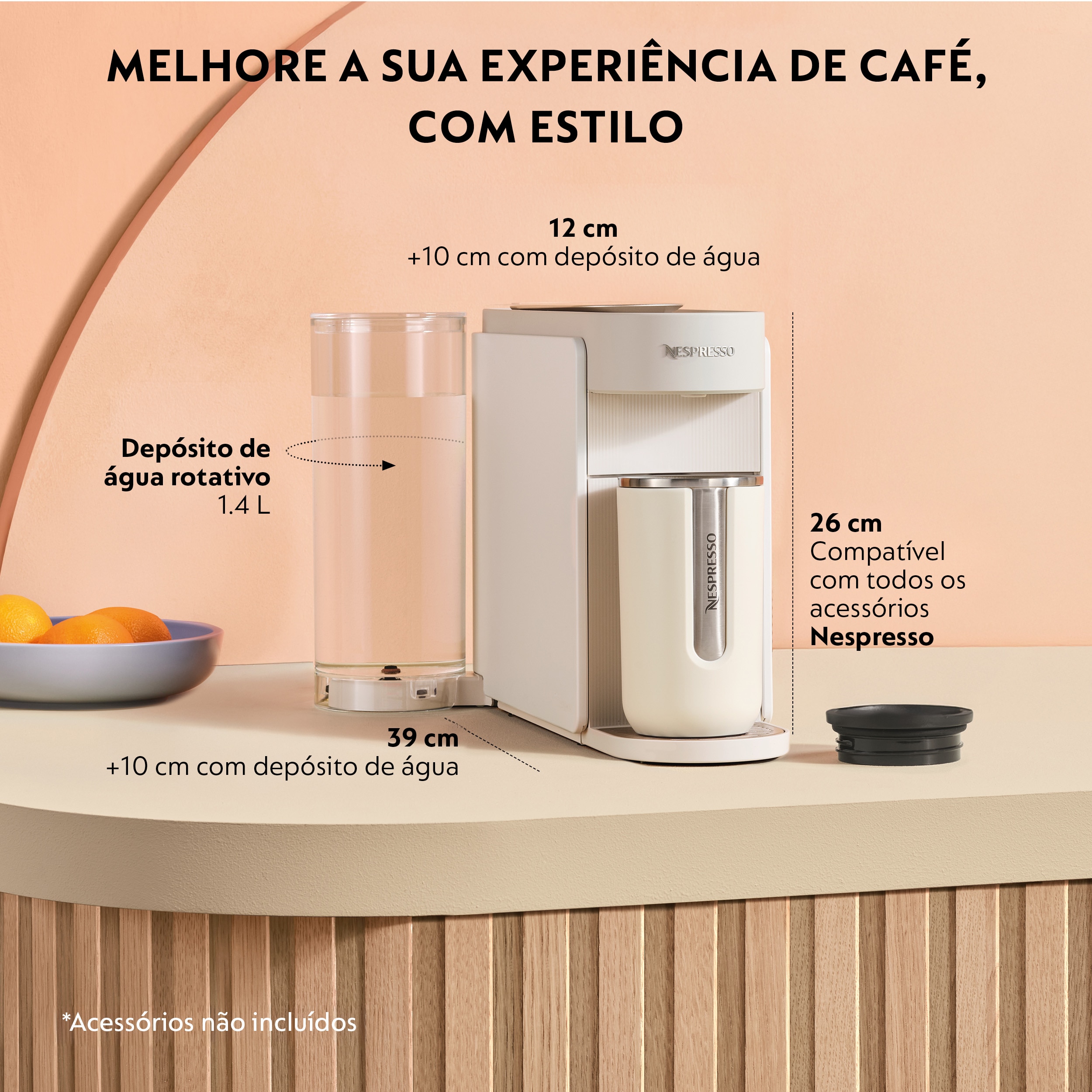 Máquina de Café De'Longhi Nespresso Vertuo Up ENV200.W para Cápsulas - Branco Branco-6