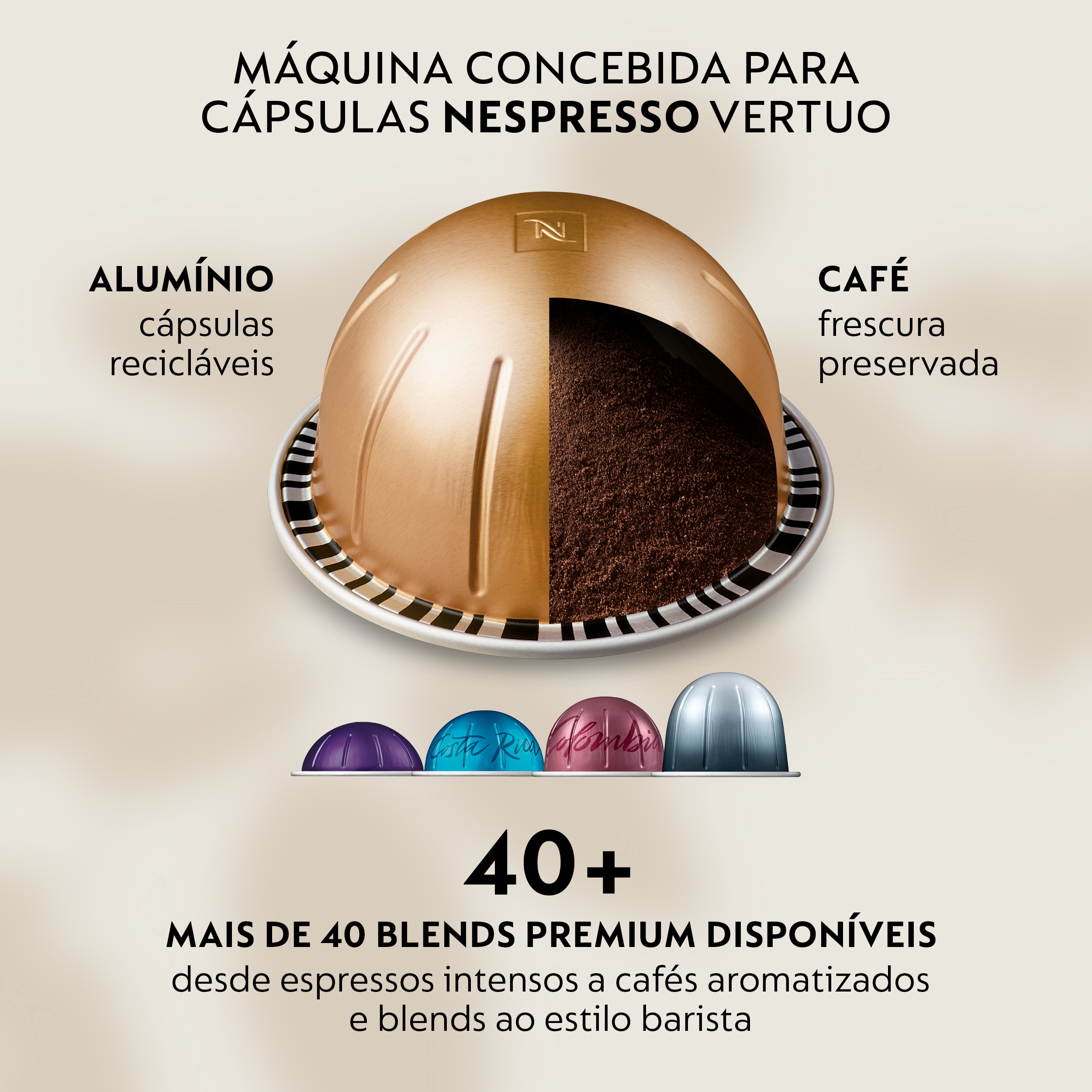 Máquina de Café De'Longhi Nespresso Vertuo Up ENV200.W para Cápsulas - Branco Branco-8