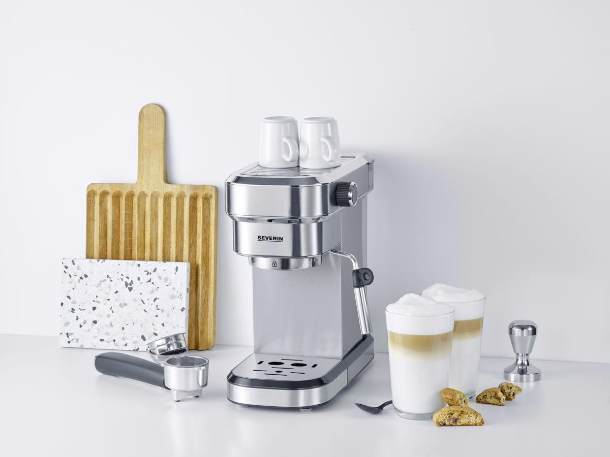 Máquina de Café Manual Severin KA5994 de 15 bar para Café Moído ou Pastilhas - Inox Inox-8