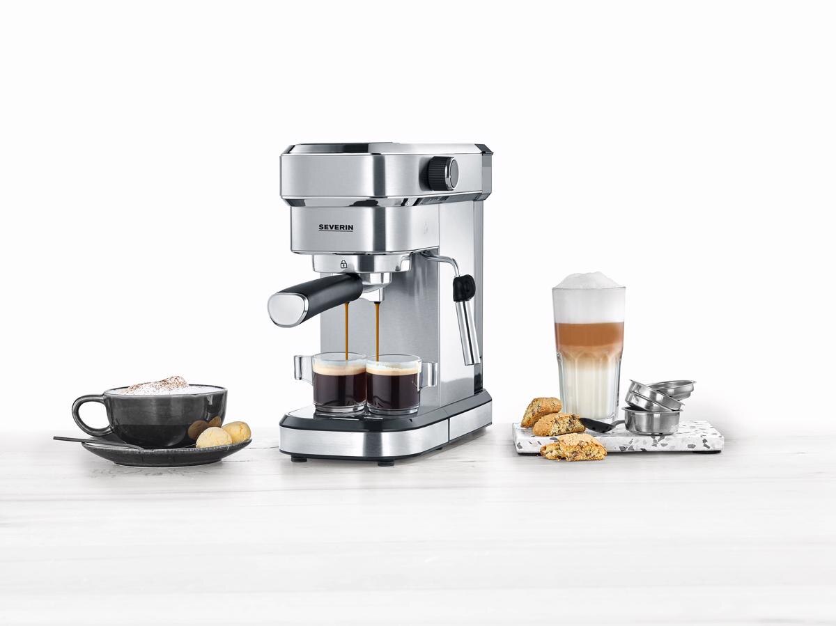 Máquina de Café Manual Severin KA5994 de 15 bar para Café Moído ou Pastilhas - Inox Inox-9