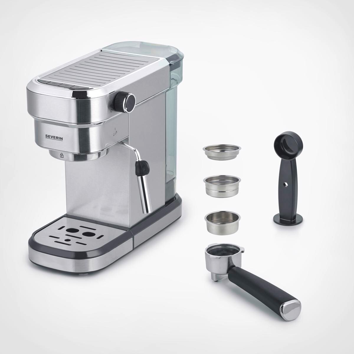 Máquina de Café Manual Severin KA5994 de 15 bar para Café Moído ou Pastilhas - Inox Inox-10