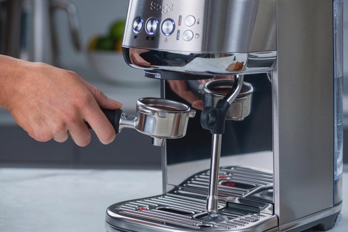 Máquina de Café Expresso Manual Sage SES500BSS4EEU1 Maschine Bambino™ Plus de 1,9 Litros - Café Moído - Inox e Preto Inox-6