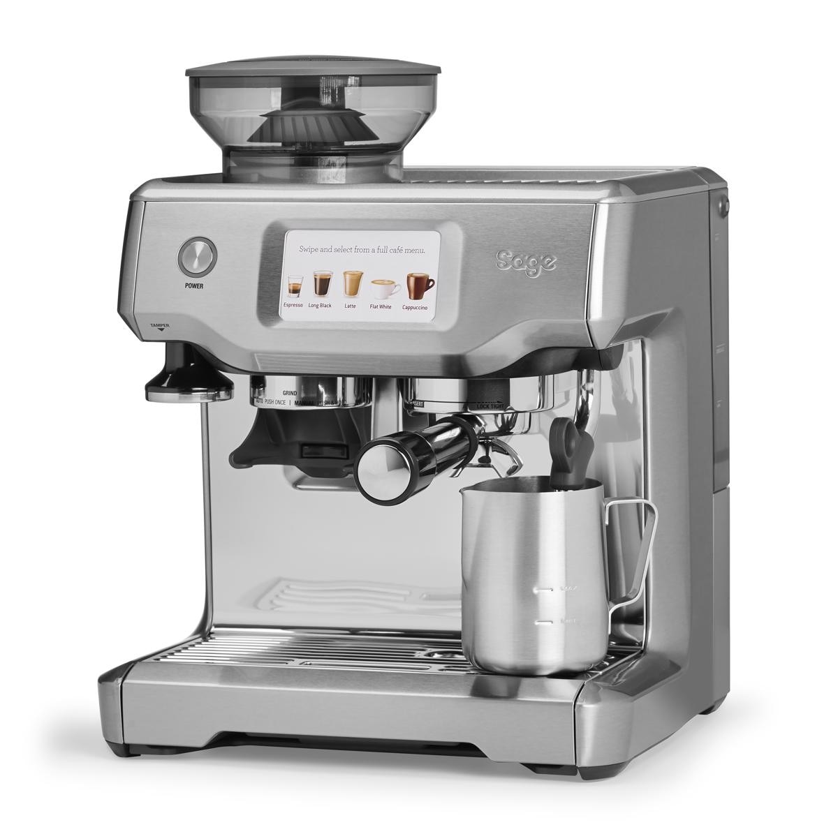 Máquina de Café Expresso Manual Sage SES880BSS4EEU1 Machine The Barista Touch com Ecrã Tátil Intuitivo - Café em Grão - Inox Escovado 2