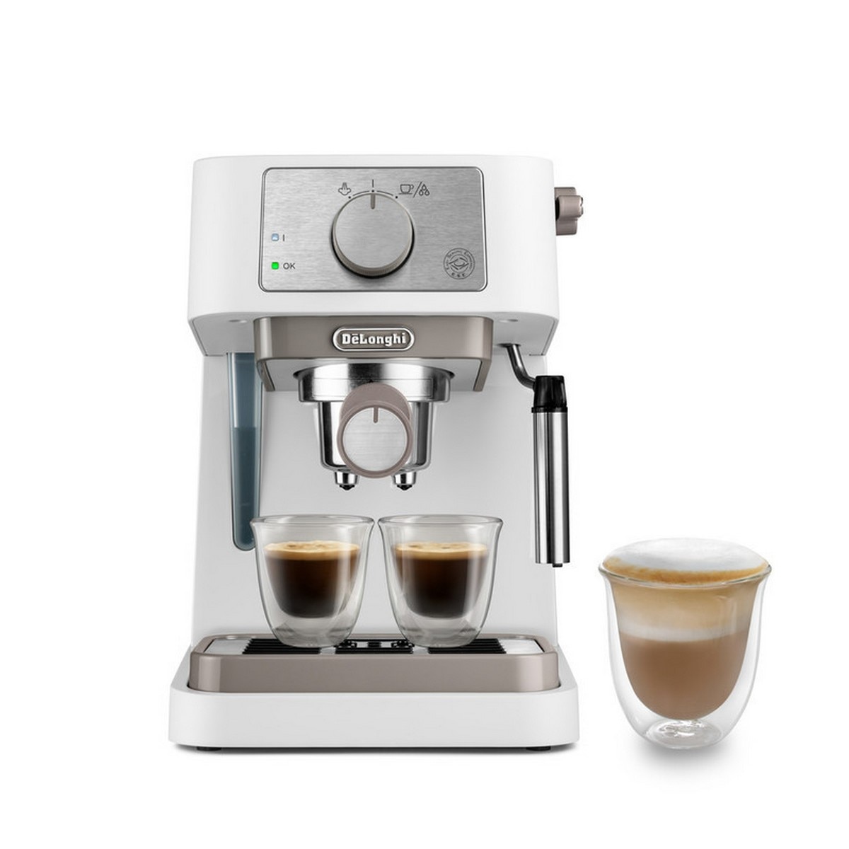 Máquina de Café Expresso Manual De'Longhi Stilosa EC260.W de 1100 W e de 15 bar - Café Moído e Pastilhas - Branco Branco-1