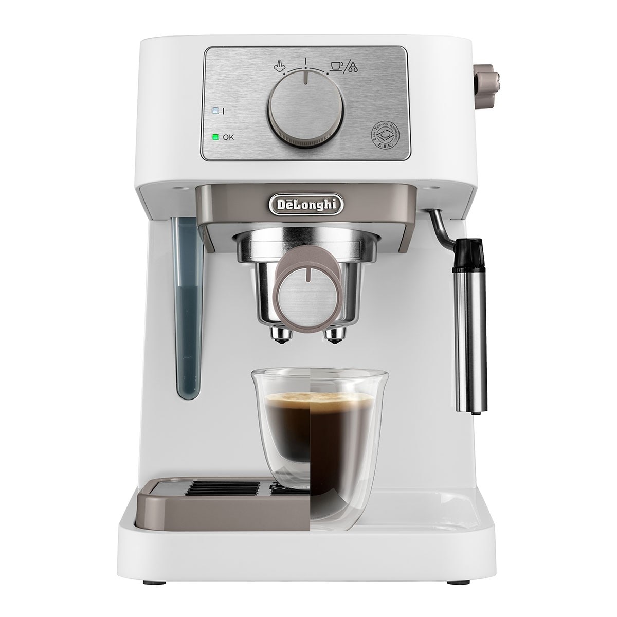 Máquina de Café Expresso Manual De'Longhi Stilosa EC260.W de 1100 W e de 15 bar - Café Moído e Pastilhas - Branco Branco-3