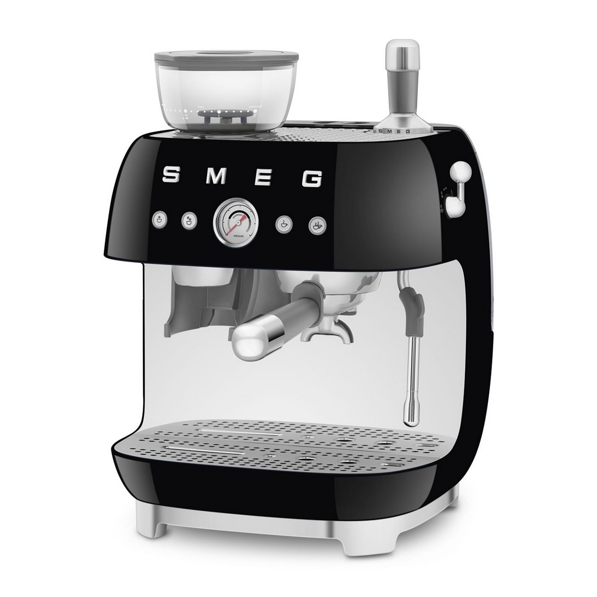 Máquina de Café Expresso Manual Smeg Anni 50, com Moinho, de 1650 W e de 15 bar Preto-3