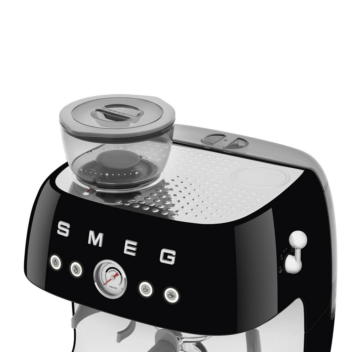 Máquina de Café Expresso Manual Smeg Anni 50, com Moinho, de 1650 W e de 15 bar Preto-6