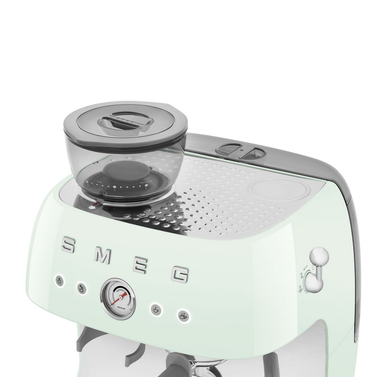 Máquina de Café Expresso Manual Smeg Anni 50 com Moinho de 1350 W e de 15 bar Verde Água-6