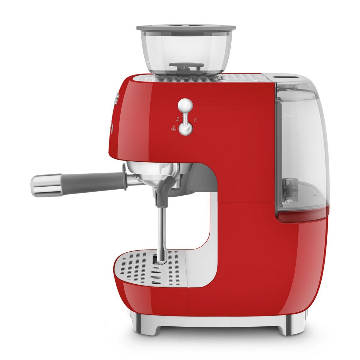 Máquina de Café Expresso Manual Smeg Anni 50, com Moinho, de 1650 W e de 15 bar Vermelho-2