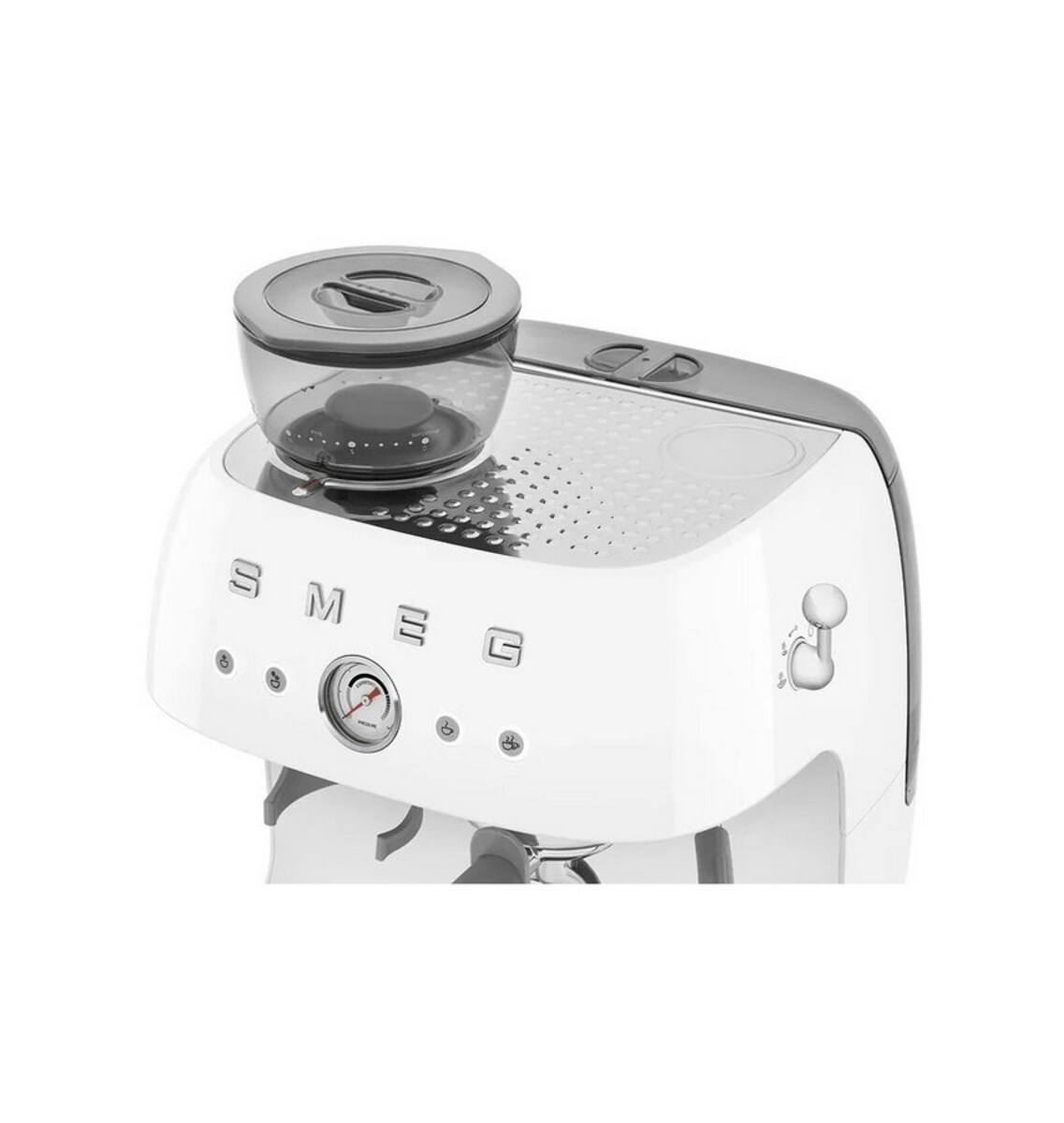 Máquina de Café Expresso Manual Smeg Anni 50, com Moinho, de 1650 W e de 15 bar Branco-4