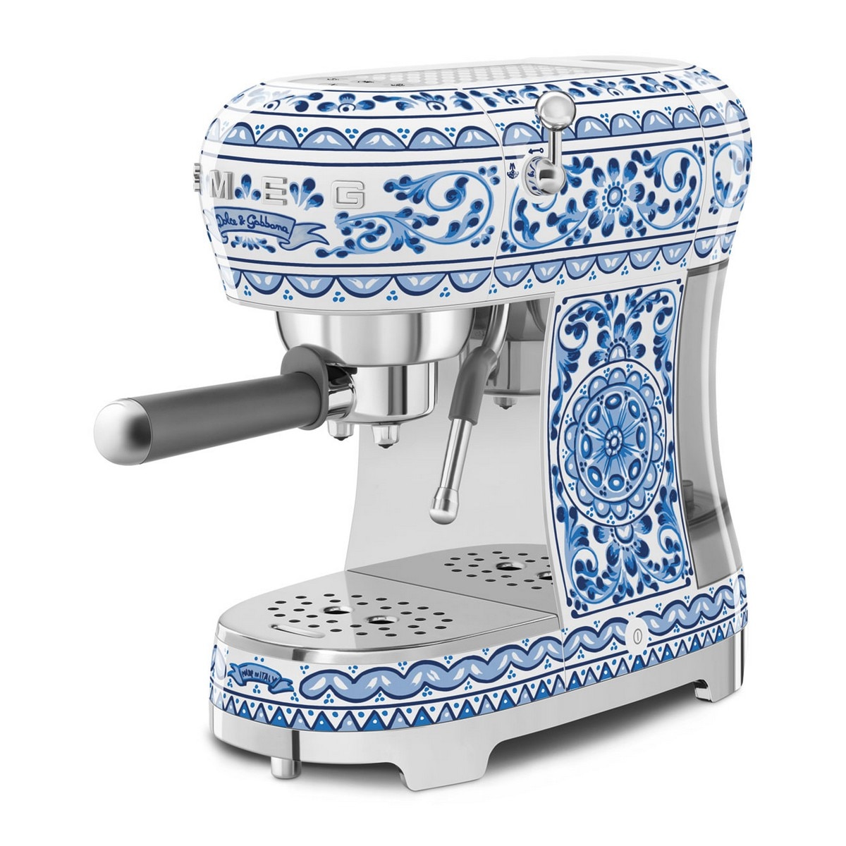 Máquina de Café Expresso Manual Smeg Anni 50 Dolce&Gabanna ECF02DGBEU de 1350 W e de 15 bar - Blu Mediterraneo 4