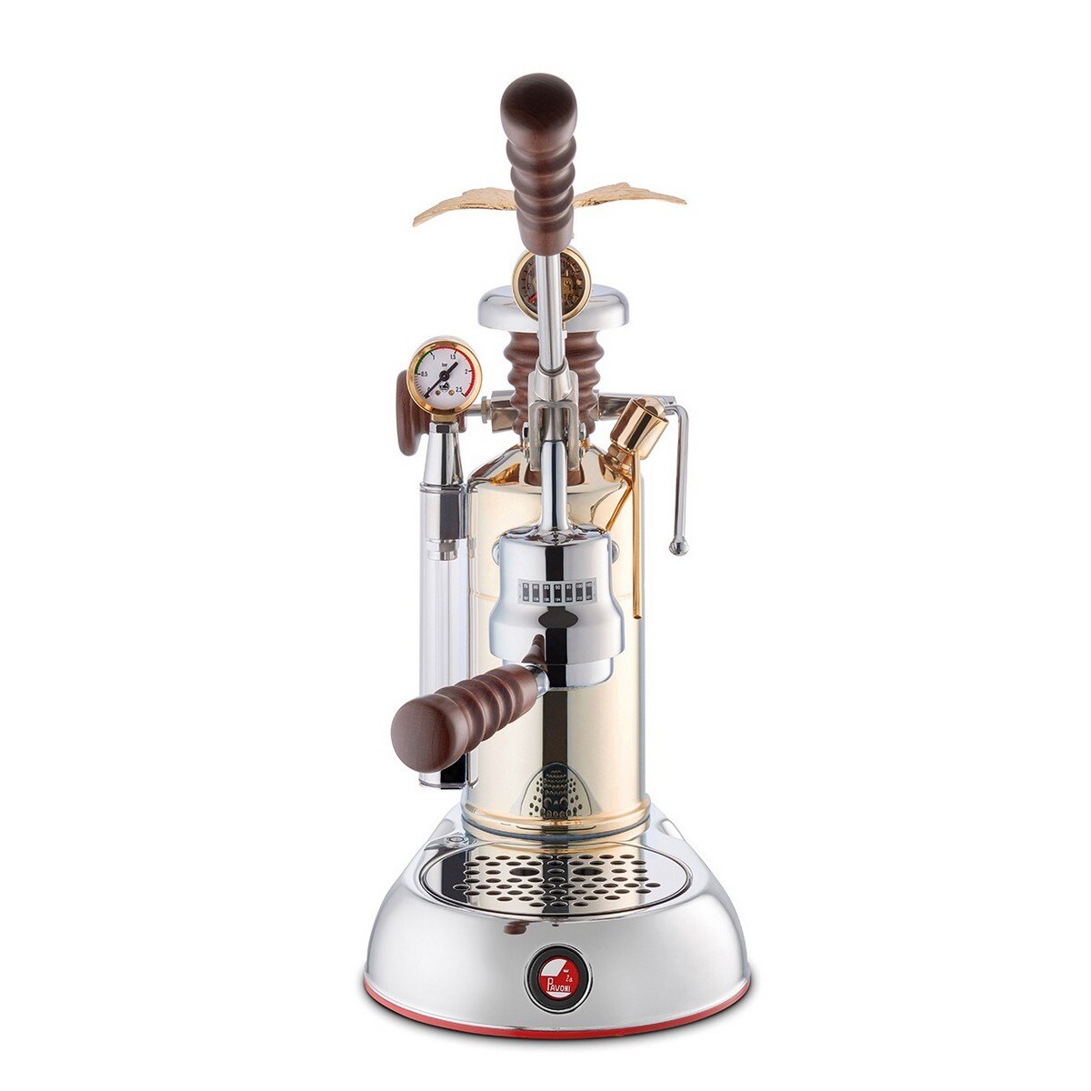 Máquina de Café Expresso La Pavoni LPLESC01EU de 950 W e de 1,6 Litros - Cromado e Dourado Cromado/Dourado-2