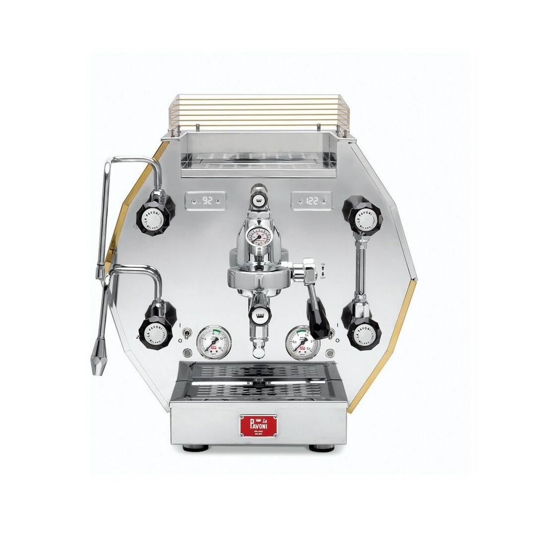Máquina de Café SemiProfissional La Pavoni Diamantina LPSDIG03EU de 2380 W e de 1,90 Litros - Aço Inoxidável e Dourado Aço Inoxidável/Dourado-3