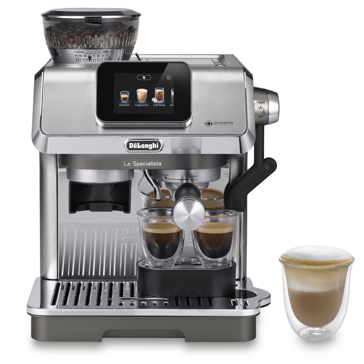 Imagem 0 de Máquina de Café Expresso Manual De'Longhi EC9455.M La Specialista Touch de 1450 W, de 15 bar e de 15 Níveis de Moagem