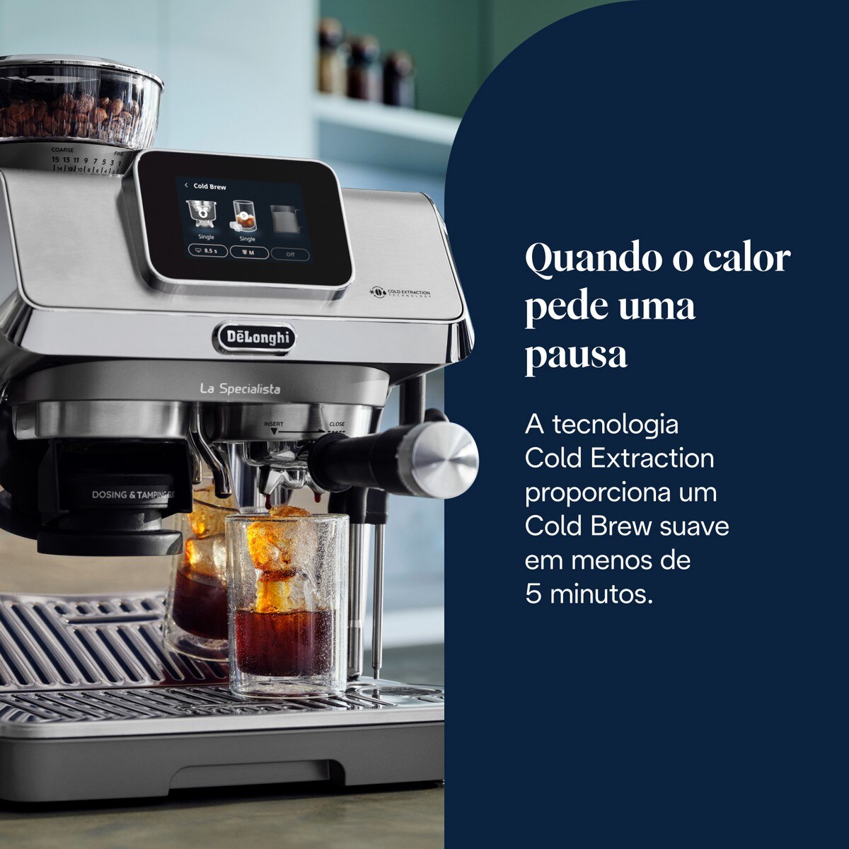 Máquina de Café Expresso Manual De'Longhi EC9455.M La Specialista Touch de 1450 W, de 15 bar e de 15 Níveis de Moagem - Preto Cinzento / Preto-6