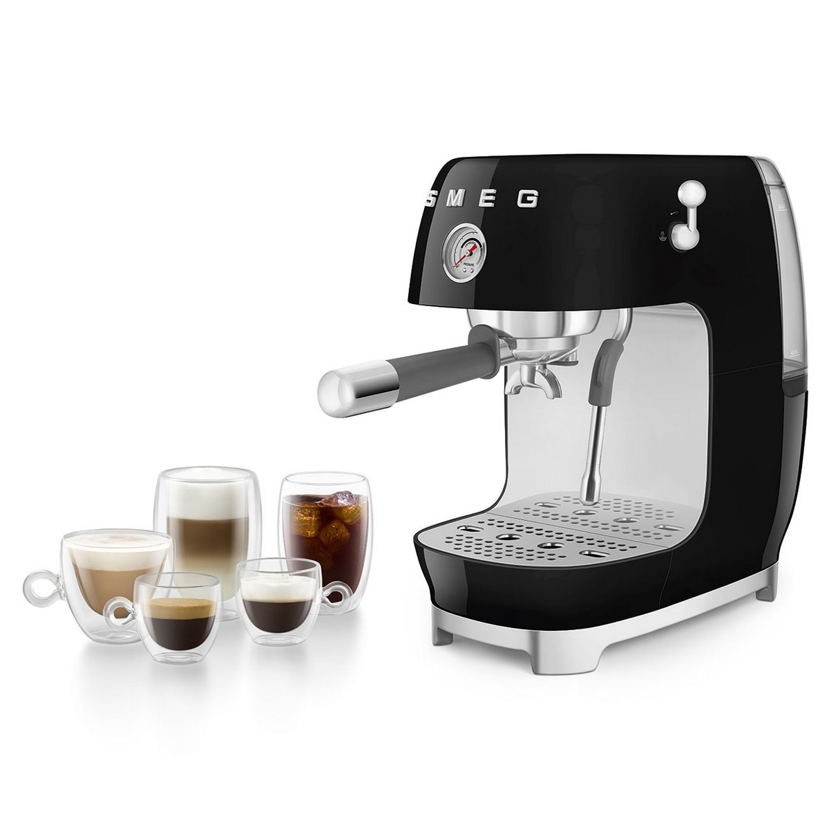 Máquina de Café Expresso Manual Smeg Anni 50 com Cold Brew Preto-10